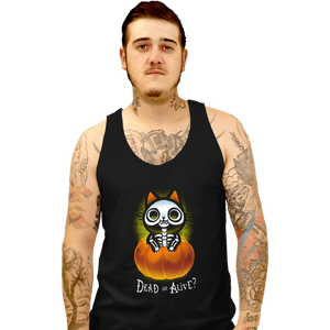 Daily_Deal_Shirts Tank Top, Unisex / Small / Black Schrodinger Halloween