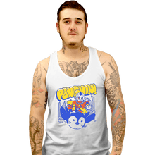 Load image into Gallery viewer, Shirts Tank Top, Unisex / Small / White Penguin Sledding
