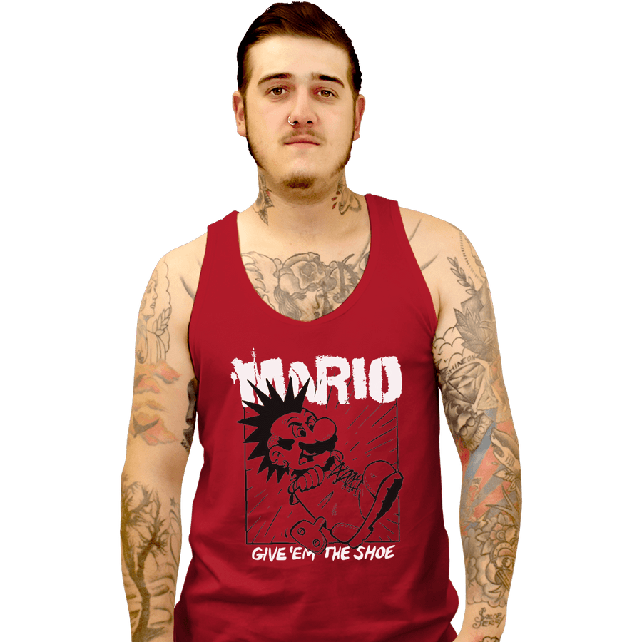 Shirts Tank Top, Unisex / Small / Red Give 'Em The Shoe