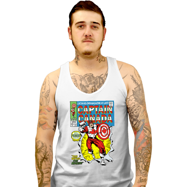 Daily_Deal_Shirts Tank Top, Unisex / Small / White Captain Canada