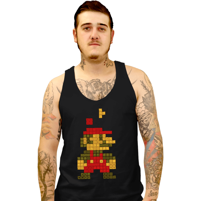 Daily_Deal_Shirts Tank Top, Unisex / Small / Black Retro Puzzle