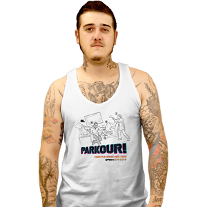 Daily_Deal_Shirts Tank Top, Unisex / Small / White Parkour!