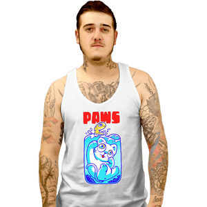 Shirts Tank Top, Unisex / Small / White Paws