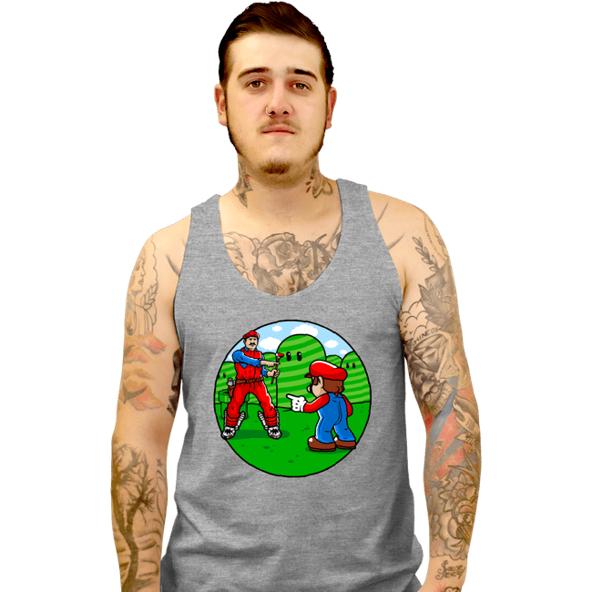 Secret_Shirts Tank Top, Unisex / Small / Sports Grey Two Marios