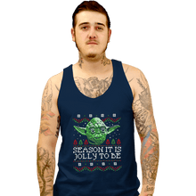 Load image into Gallery viewer, Shirts Tank Top, Unisex / Small / Navy Season It Is, Jolly To Be
