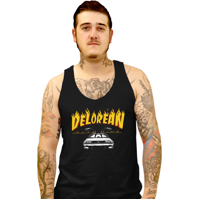 Secret_Shirts Tank Top, Unisex / Small / Black Delorean Outatime