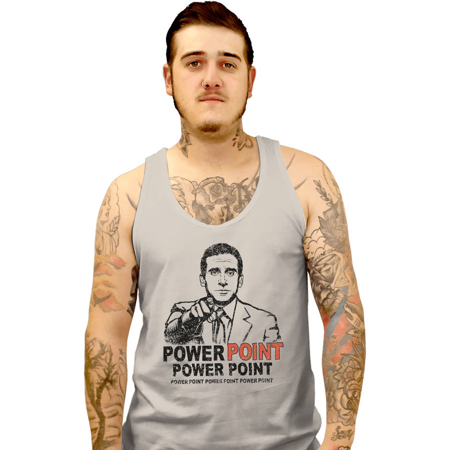 Shirts Tank Top, Unisex / Small / White Power Point