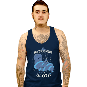 Shirts Tank Top, Unisex / Small / Navy Sloth Patronus