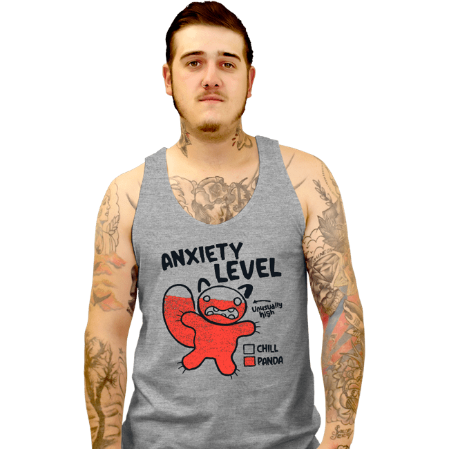 Daily_Deal_Shirts Tank Top, Unisex / Small / Sports Grey Anxiety Level Panda