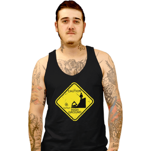 Shirts Tank Top, Unisex / Small / Black High Ground Warning