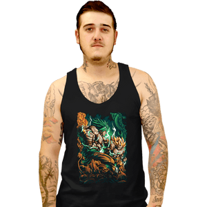 Daily_Deal_Shirts Tank Top, Unisex / Small / Black Saiyan Fight