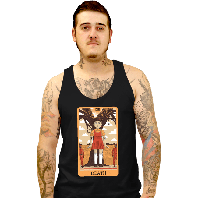 Daily_Deal_Shirts Tank Top, Unisex / Small / Black Tarot Squid Game Death