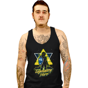 Shirts Tank Top, Unisex / Small / Black Retro Legendary Hero