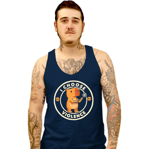 Last_Chance_Shirts Tank Top, Unisex / Small / Navy Violence Capybara