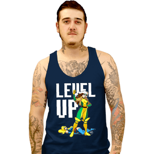 Secret_Shirts Tank Top, Unisex / Small / Navy Rogue Levels Up
