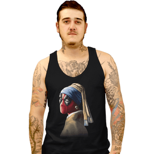 Shirts Tank Top, Unisex / Small / Black Hero With A Pearl Earring