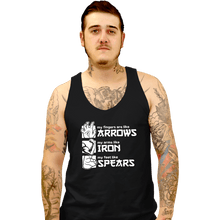 Load image into Gallery viewer, Daily_Deal_Shirts Tank Top, Unisex / Small / Black Arrows Iron And Spears
