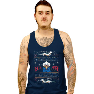 Shirts Tank Top, Unisex / Small / Navy Magical Japanese Folk Christmas Sweaters