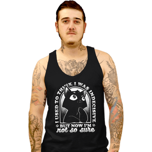 Shirts Tank Top, Unisex / Small / Black Indecisive Cat