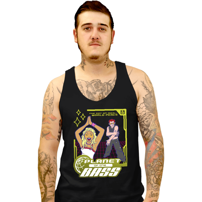Daily_Deal_Shirts Tank Top, Unisex / Small / Black Planet Of The Bass