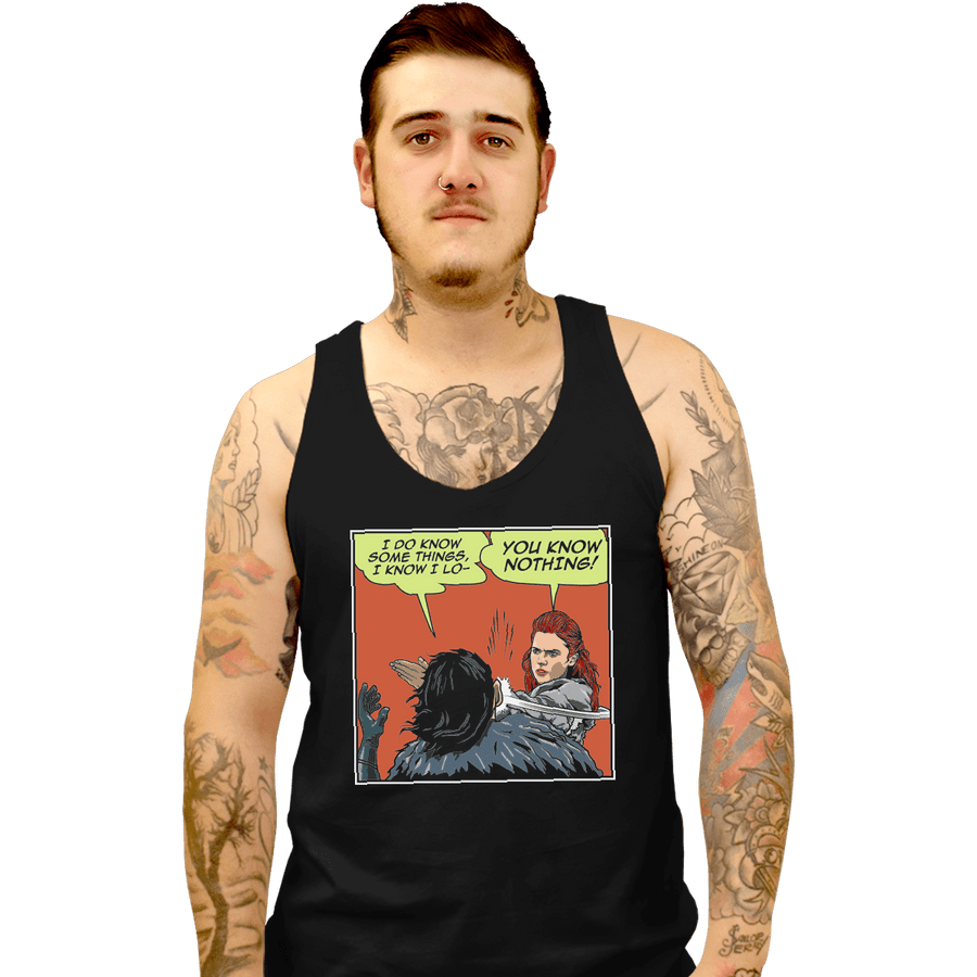 Shirts Tank Top, Unisex / Small / Black I Do Know Some Things