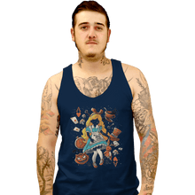 Load image into Gallery viewer, Shirts Tank Top, Unisex / Small / Navy Wonderland Girl
