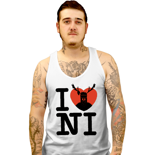 Shirts Tank Top, Unisex / Small / White I Love Ni