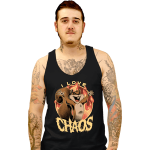 Shirts Tank Top, Unisex / Small / Black I Love Chaos!