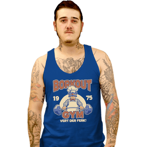 Daily_Deal_Shirts Tank Top, Unisex / Small / Royal Blue Borkout Gym