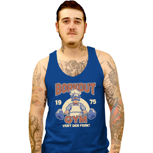Daily_Deal_Shirts Tank Top, Unisex / Small / Royal Blue Borkout Gym