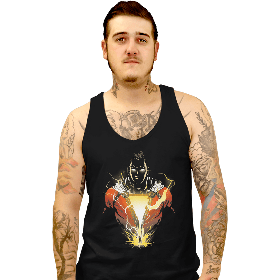Shirts Tank Top, Unisex / Small / Black S H A Z A M