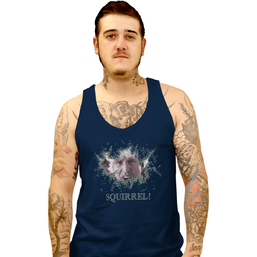 Shirts Tank Top, Unisex / Small / Navy Squirrel