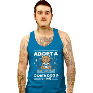 Shirts Tank Top, Unisex / Small / Sapphire Adopt A Data Dog