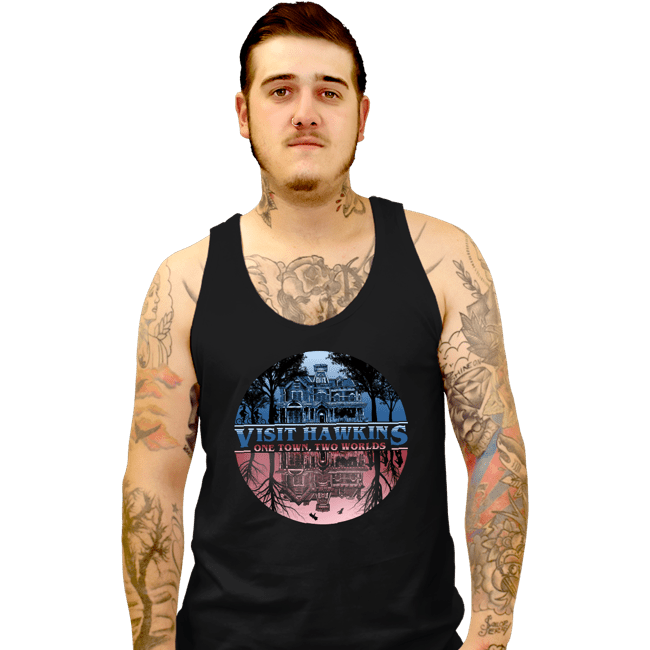 Daily_Deal_Shirts Tank Top, Unisex / Small / Black Two Worlds
