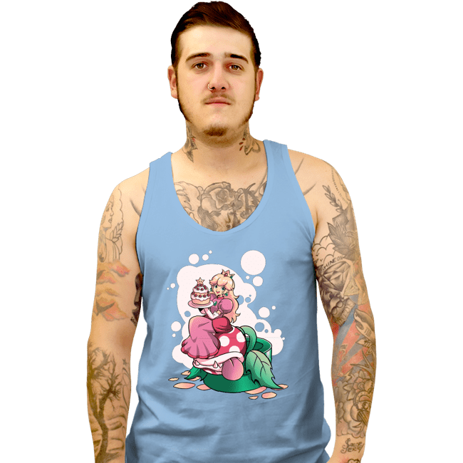 Shirts Tank Top, Unisex / Small / Powder Blue Princess Peach