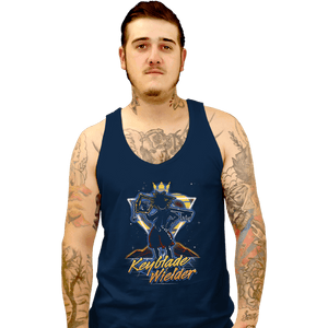 Shirts Tank Top, Unisex / Small / Navy Retro Keyblade Wielder