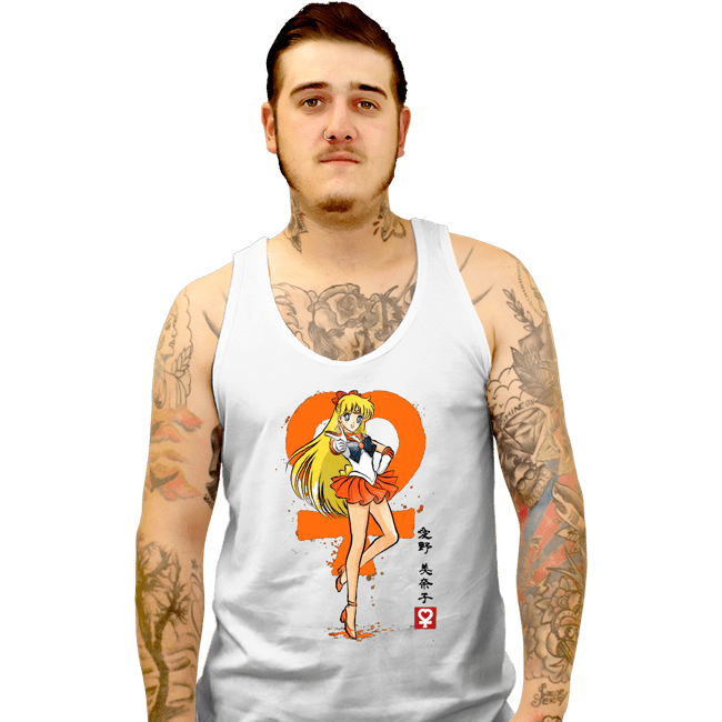Daily_Deal_Shirts Tank Top, Unisex / Small / White Venus Sumi-e