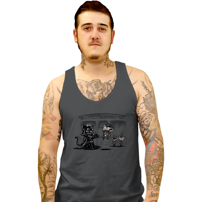 Secret_Shirts Tank Top, Unisex / Small / Charcoal Cat Vader