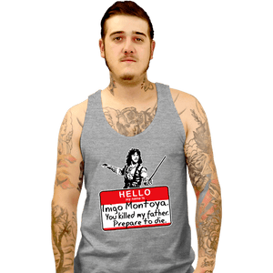 Daily_Deal_Shirts Tank Top, Unisex / Small / Sports Grey Inigo Hello