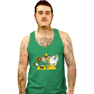 Shirts Tank Top, Unisex / Small / Irish Green Hylian Guy