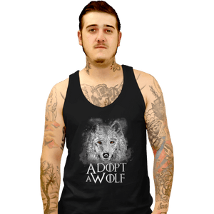 Shirts Tank Top, Unisex / Small / Black Adopt A Wolf