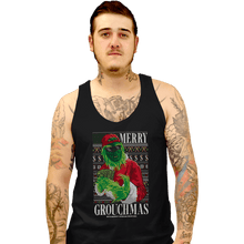 Load image into Gallery viewer, Shirts Tank Top, Unisex / Small / Black Mr Grouchy x CoDdesigns Grouchmas Ugly Sweater
