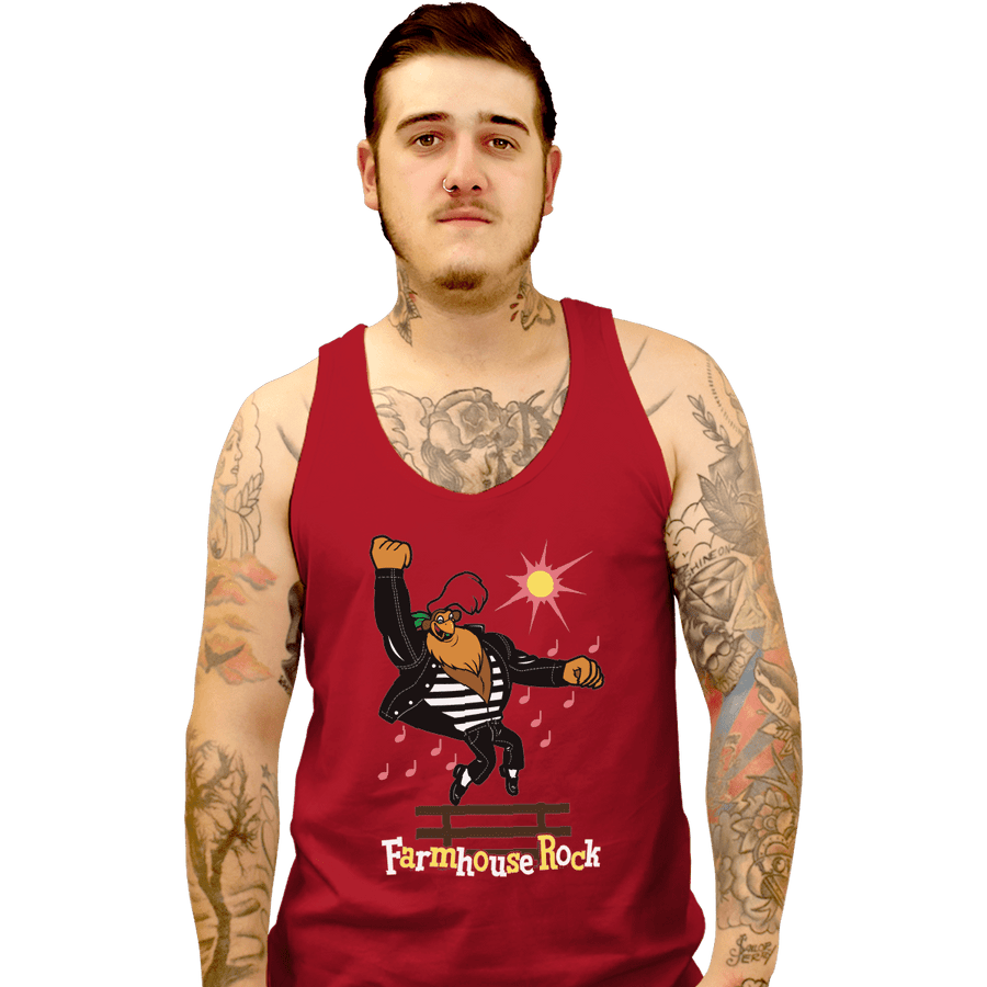 Shirts Tank Top, Unisex / Small / Red Farmhouse Rock