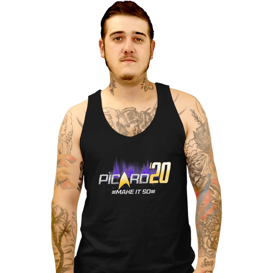 Shirts Tank Top, Unisex / Small / Black Make It So