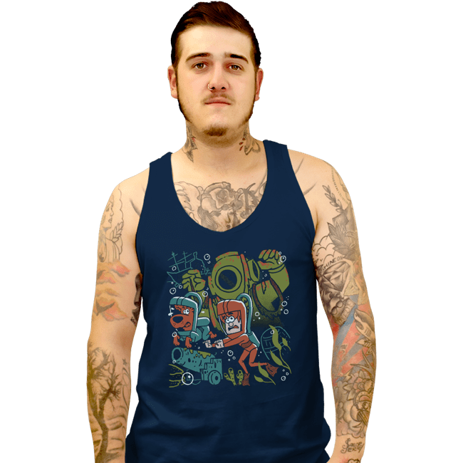 Daily_Deal_Shirts Tank Top, Unisex / Small / Navy Mystery Dive