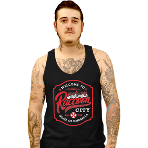 Shirts Tank Top, Unisex / Small / Black Raccoon City