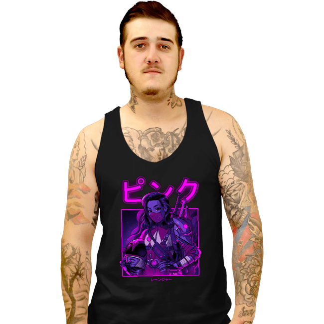 Shirts Tank Top, Unisex / Small / Black Pink Neon