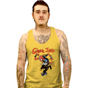 Daily_Deal_Shirts Tank Top, Unisex / Small / Gold Spider Jerks