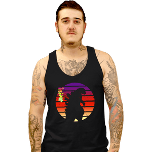 Shirts Tank Top, Unisex / Small / Black Sunset Kaiju