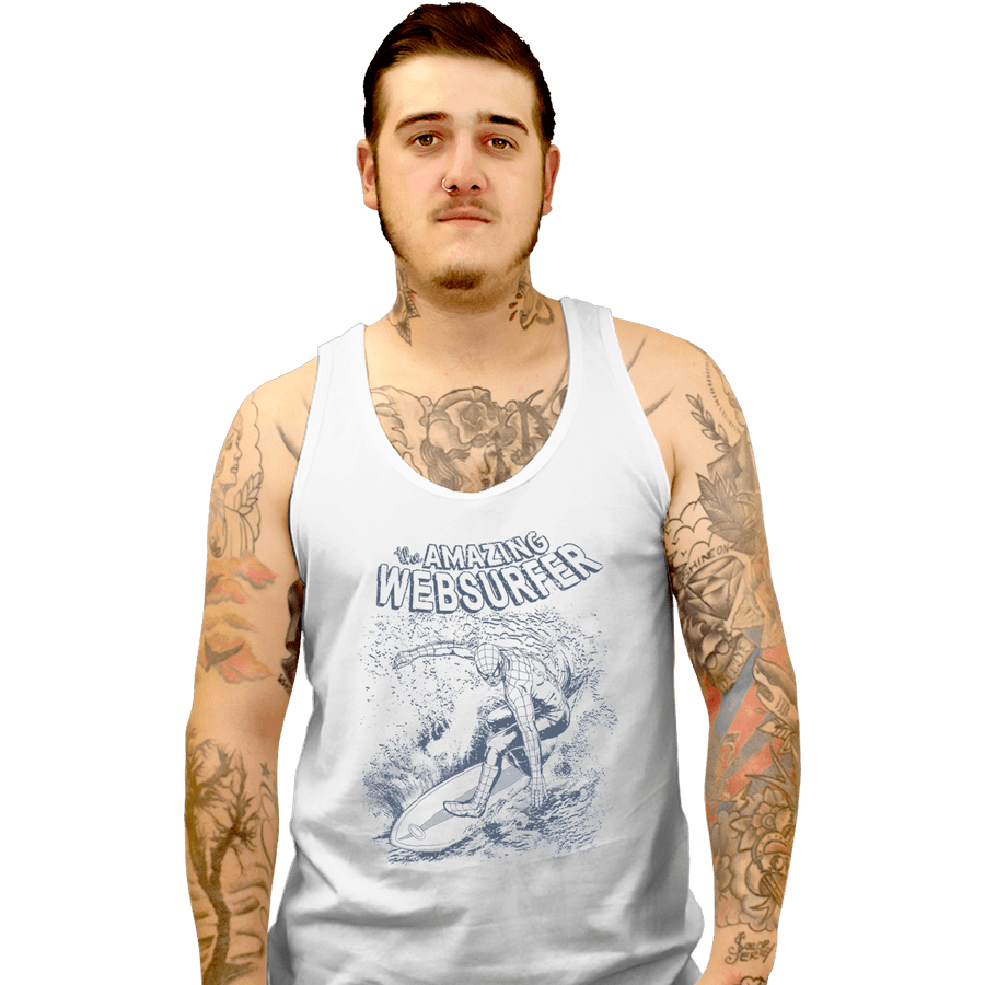 Shirts Tank Top, Unisex / Small / White Web Surfer